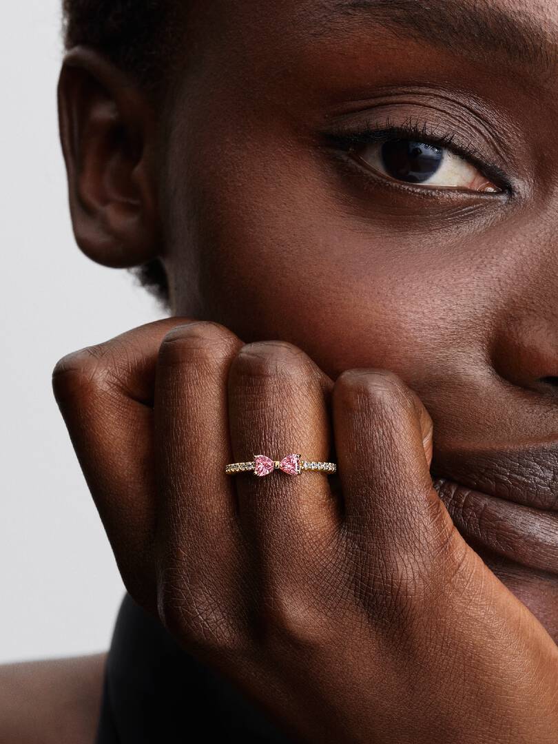 Anello Pandora Fiocco Luminoso Rosa Oro