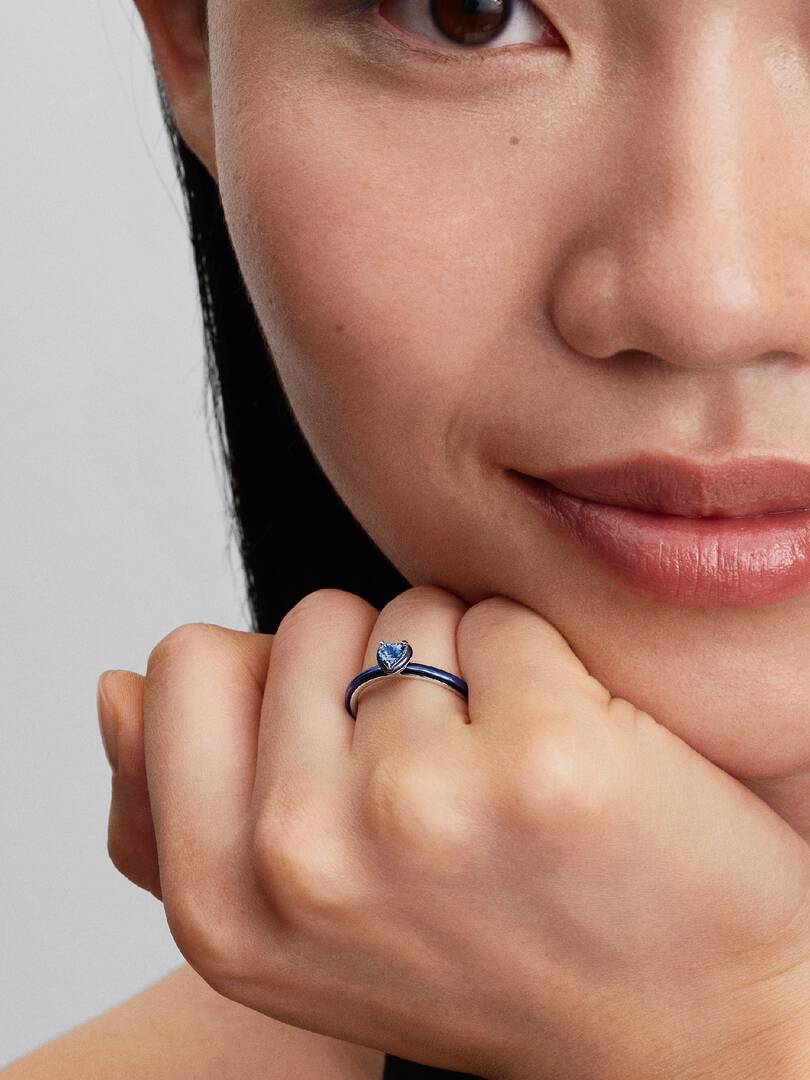 Anello Pandora ME Chakra Heart Blu in Argento Sterling 925