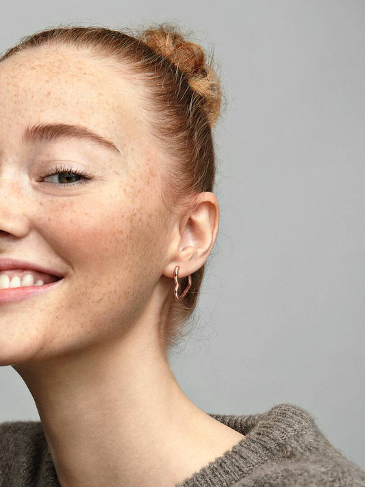 Orecchini a Cerchio Pandora Cuori Asimmetrici Donna