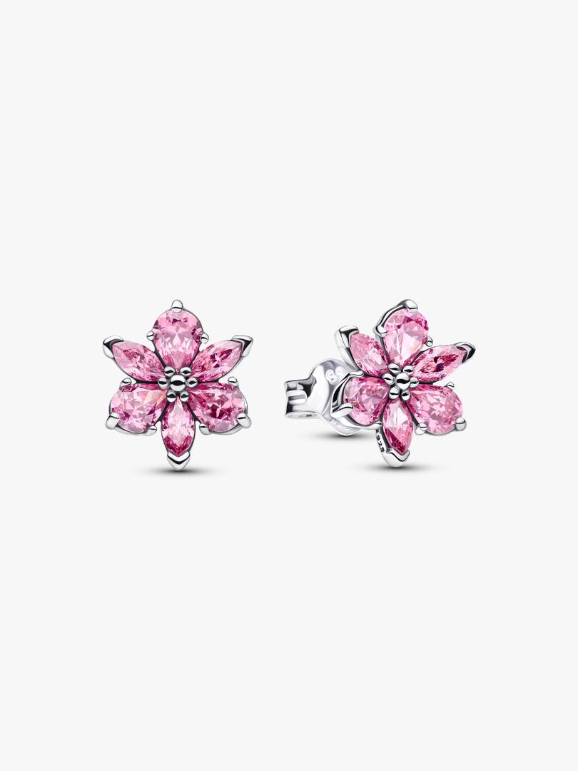 Orecchini a Lobo Pandora Herbarium Fiore Rosa Donna