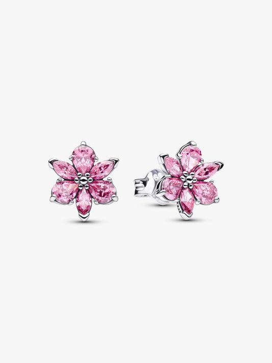 Orecchini a Lobo Pandora Herbarium Fiore Rosa Donna