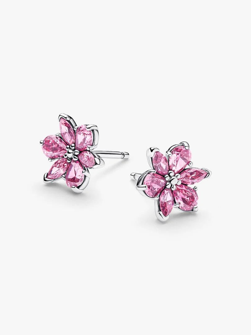 Orecchini a Lobo Pandora Herbarium Fiore Rosa Donna