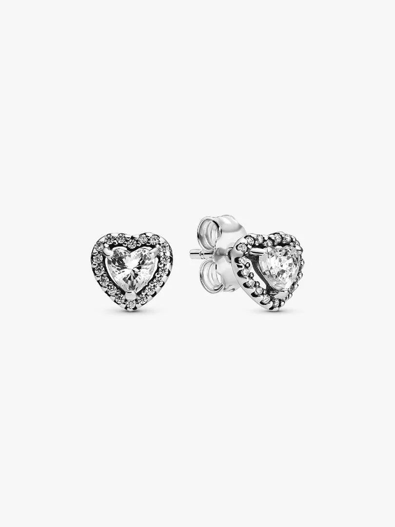 Orecchini a lobo Cuore in argento sterling Pandora
