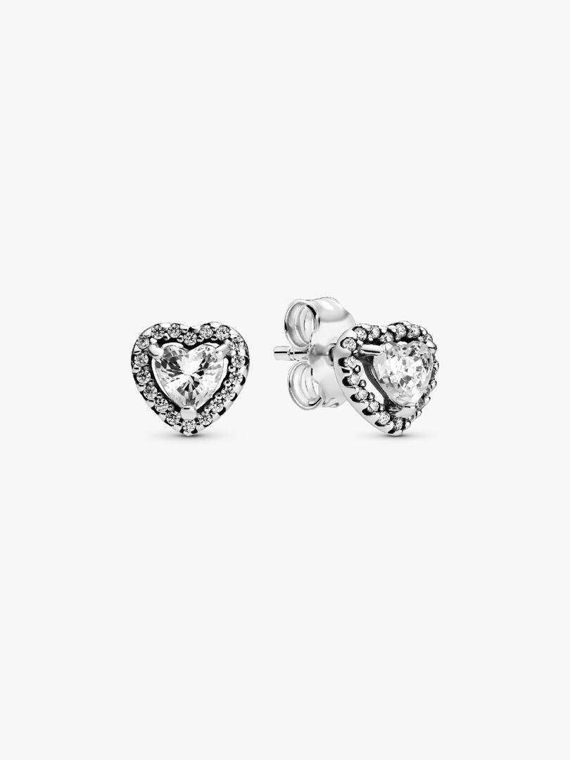 Orecchini a lobo Cuore in argento sterling Pandora
