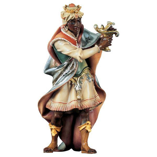Re Moro in Legno per Presepe – Proporzionata per Figure Umane da 15 cm