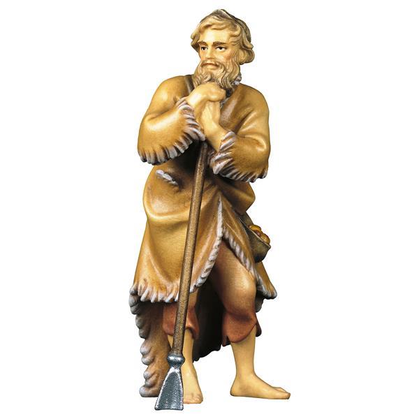 Pecoraio con zappa in Legno per Presepe – Proporzionata per Figure Umane da 15 cm