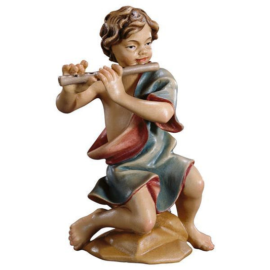Bambino con flauto in Legno per Presepe – Proporzionata per Figure Umane da 15 cm
