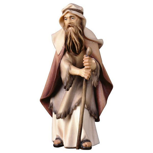 Anziano con bastone in Legno per Presepe – Proporzionata per Figure Umane da 15 cm
