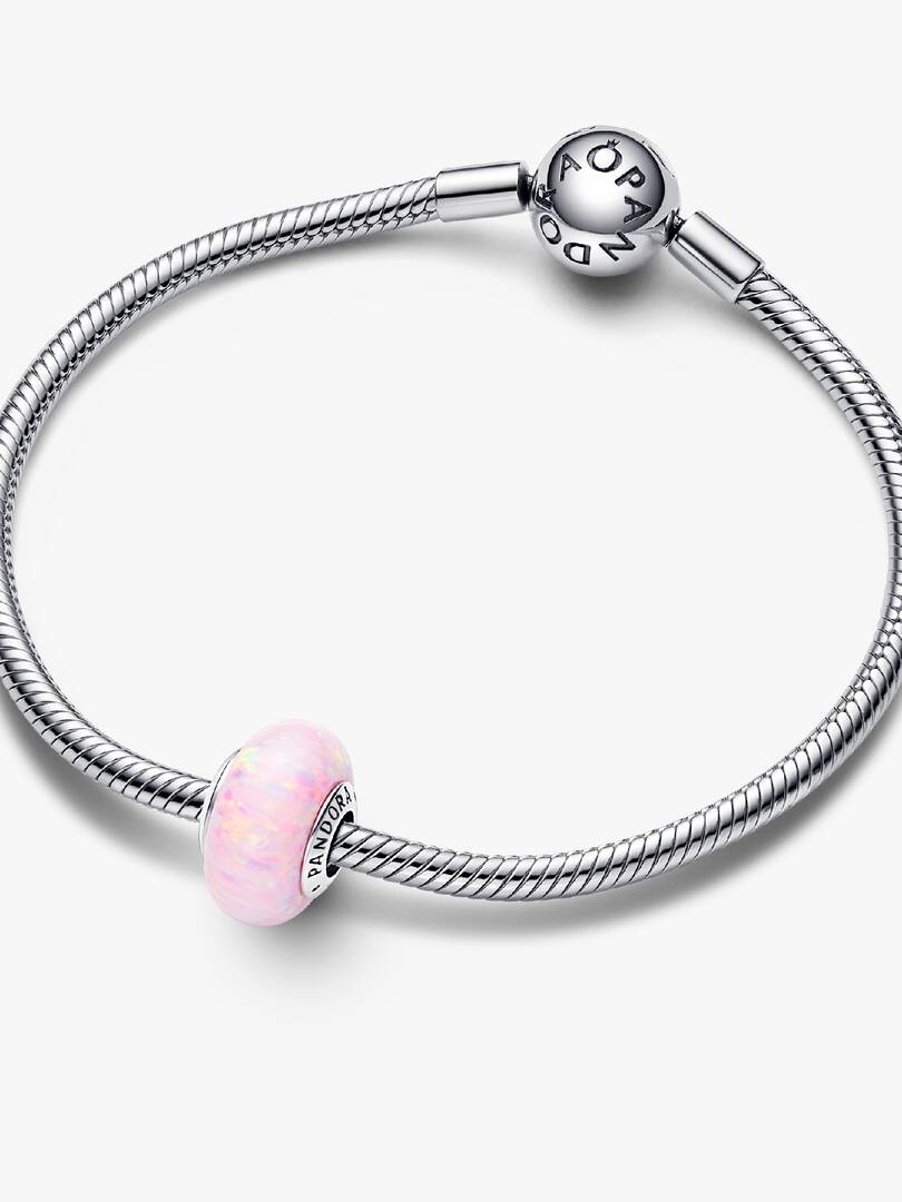 Charm Pandora Opale Glitter Rosa in Argento Sterling 925 Donna
