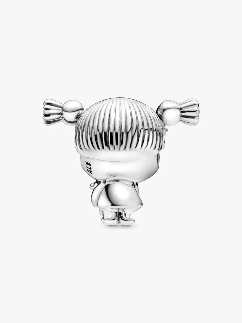 Charm bambina Pandora in argento con smalto rosa