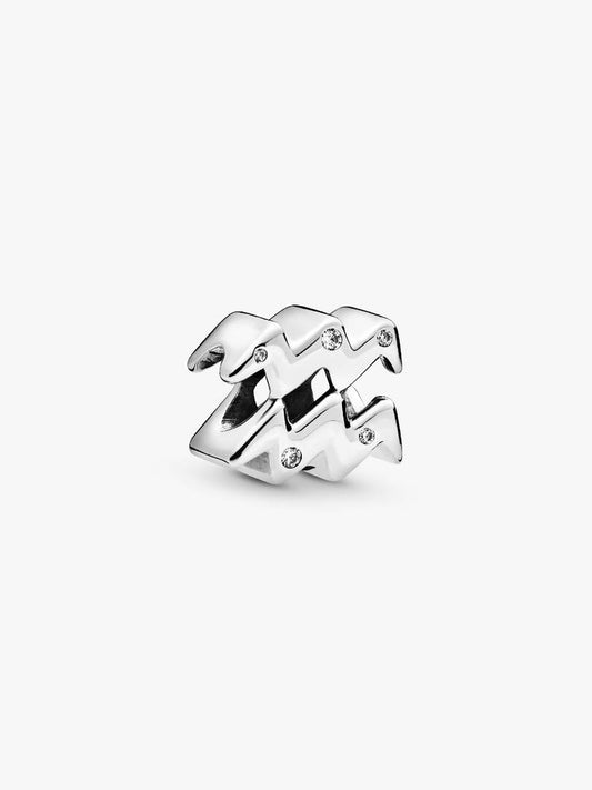 Charm zodiacale Acquario Pandora in Argento Sterling 925