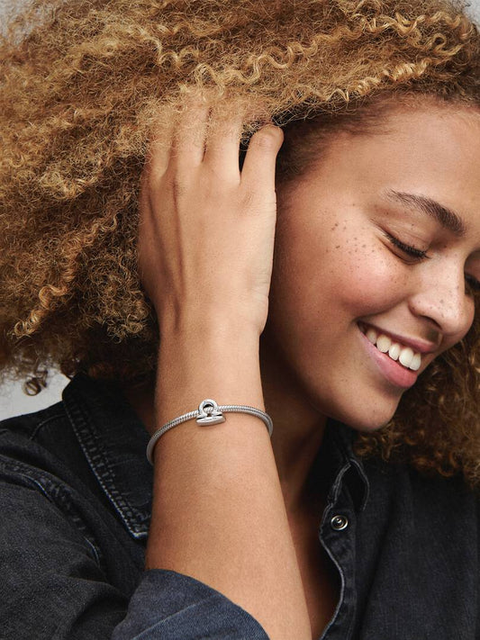 Charm Bilancia Pandora in argento sterling con zirconia cubica