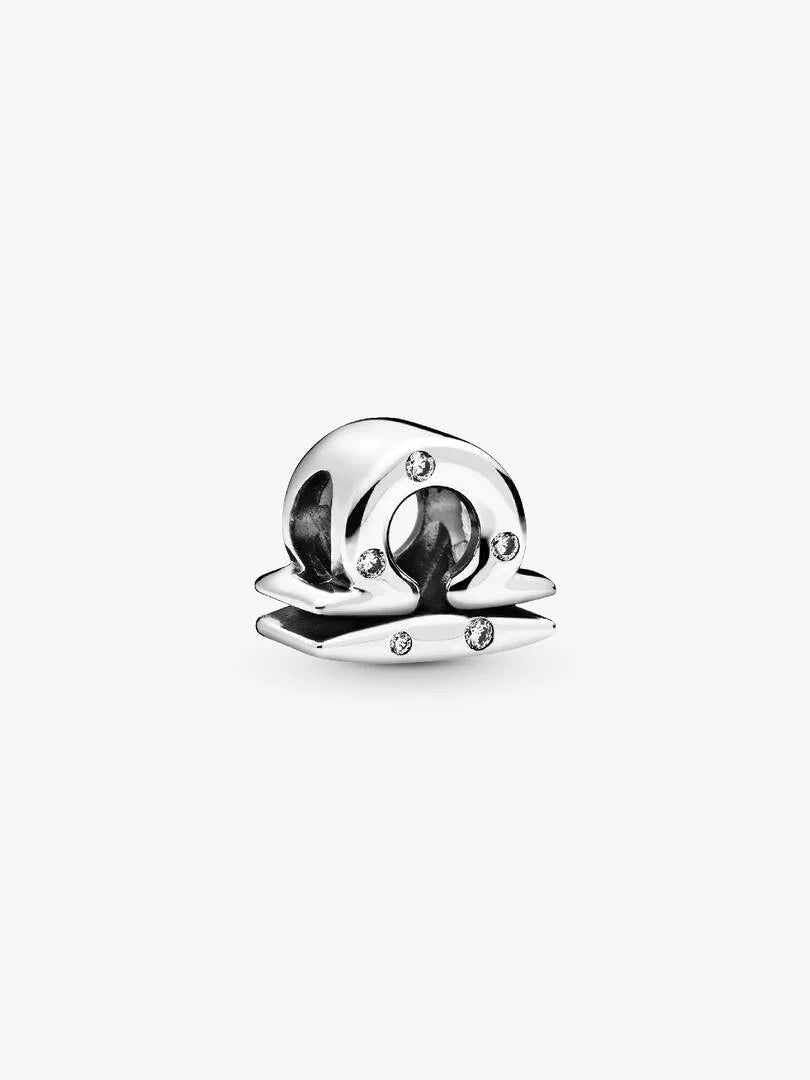 Charm Bilancia Pandora in argento sterling con zirconia cubica