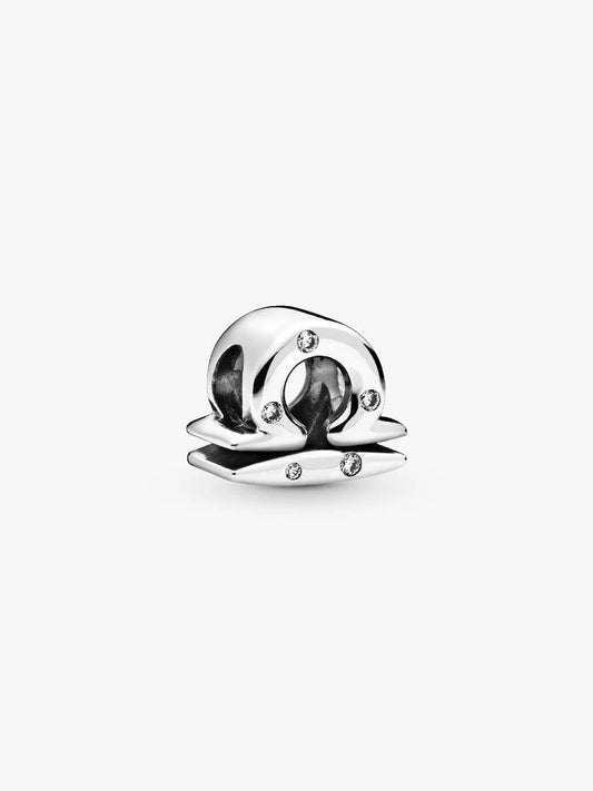 Charm Bilancia Pandora in argento sterling con zirconia cubica