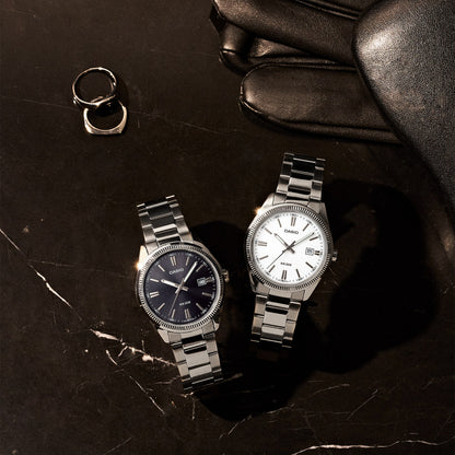 Casio Orologio Uomo Acciaio Inossidabile Data Impermeabile Linea Timeless Collection