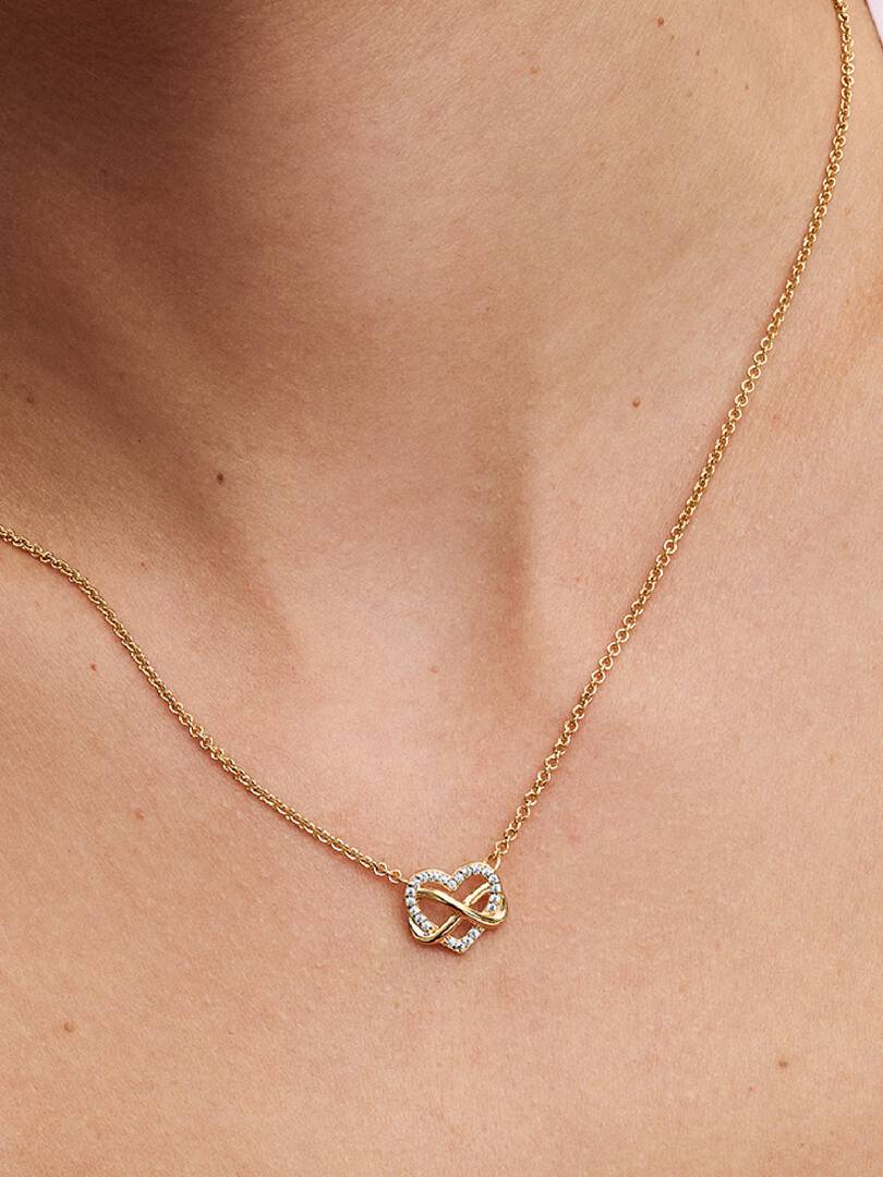 Collana Pandora Cuore Infinito Pietre Luminose Donna