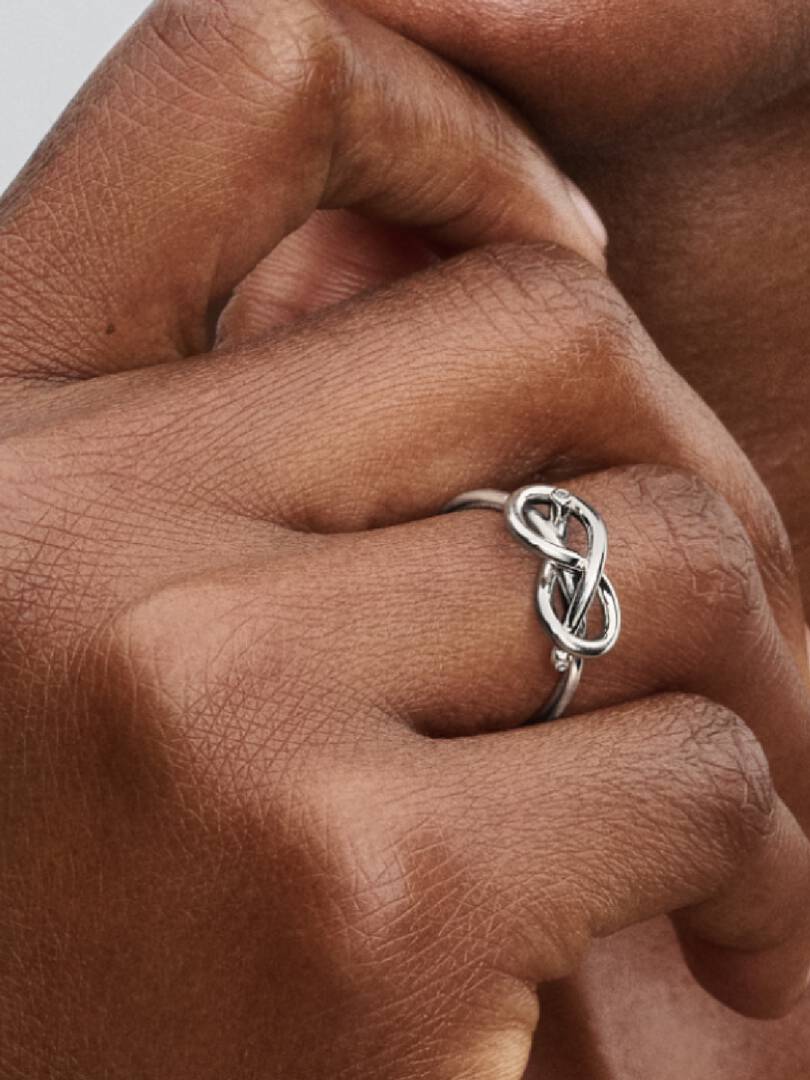 Anello Pandora Legame Infinito in Argento Sterling 925 e Zirconia Cubica