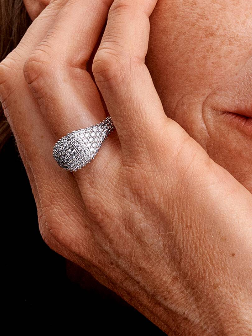 Anelli Pandora Cocktail Pavé in Argento Sterling 925