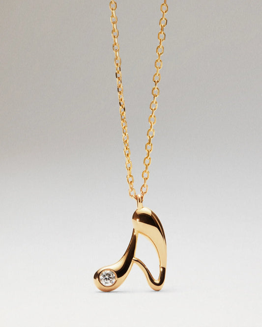 Collana Pdpaola Con Ciondolo In Argento 925 Con Iniziale Placcato Oro 18k O Rodio