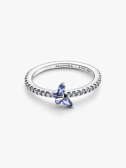 Pandora - Anelli Pandora Farfalla Luminosa Blu in Argento Sterling 925 - Nazareno Bancone Gioielli