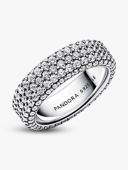Pandora - Anello Donna Pandora Pavé Fascia Tripla da Incidere in Argento Sterling 925 - Nazareno Bancone Gioielli
