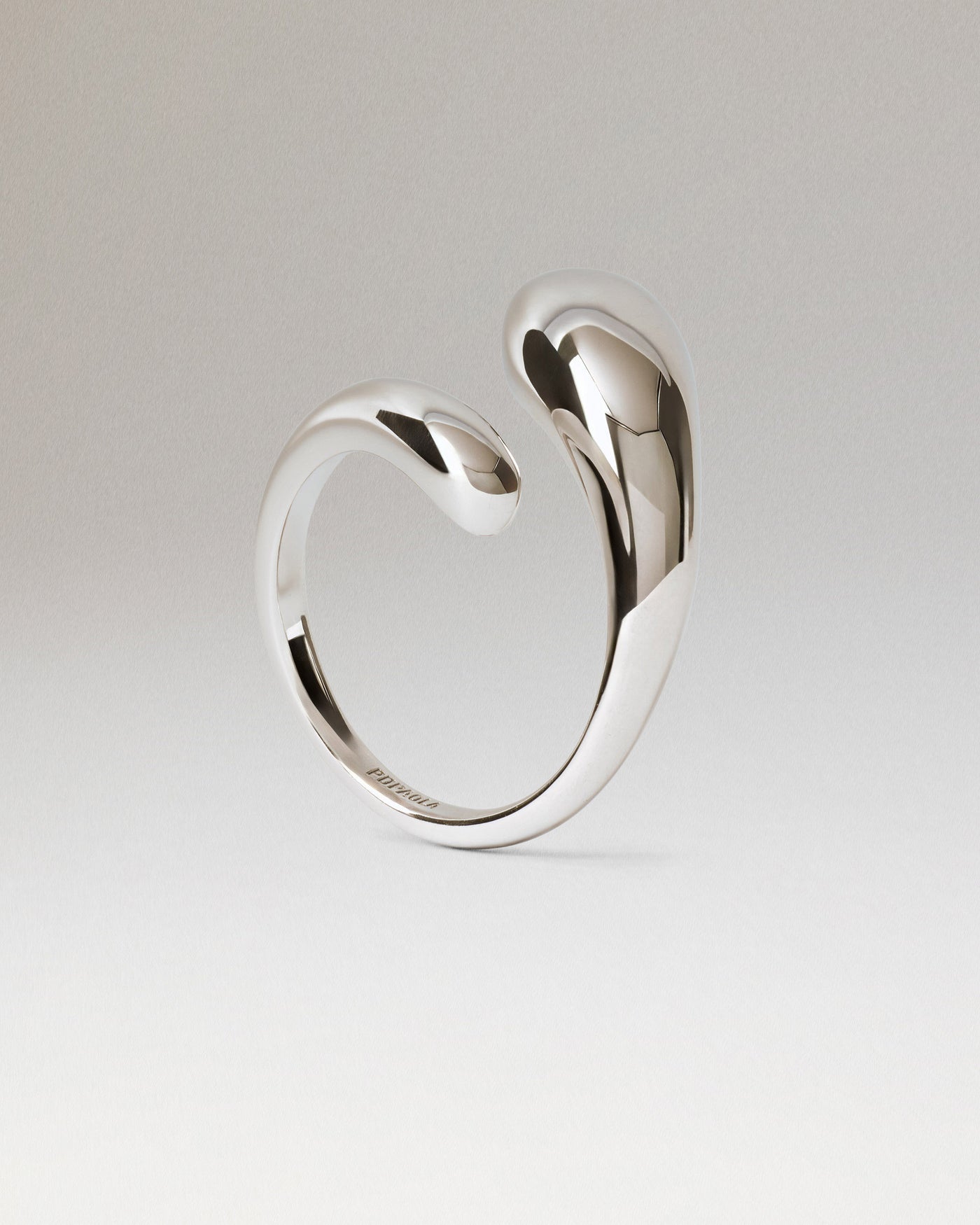 PDPAOLA - Anello Orbit Pdpaola Placcato Rodio Donna - Nazareno Bancone Gioielli