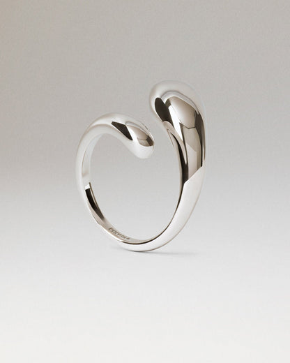 PDPAOLA - Anello Orbit Pdpaola Placcato Rodio Donna - Nazareno Bancone Gioielli