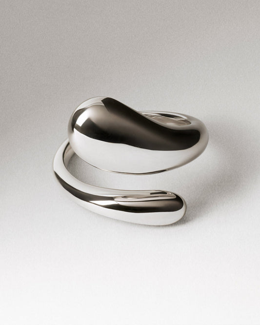 PDPAOLA - Anello Orbit Pdpaola Placcato Rodio Donna - Nazareno Bancone Gioielli