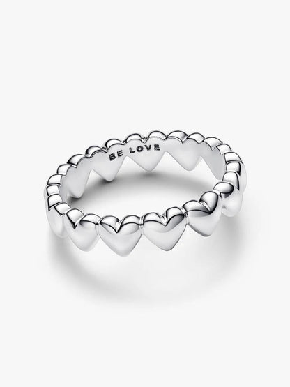 Pandora - Anello Pandora Be Love Fascia a Cuori Argento Sterling 925 - Nazareno Bancone Gioielli