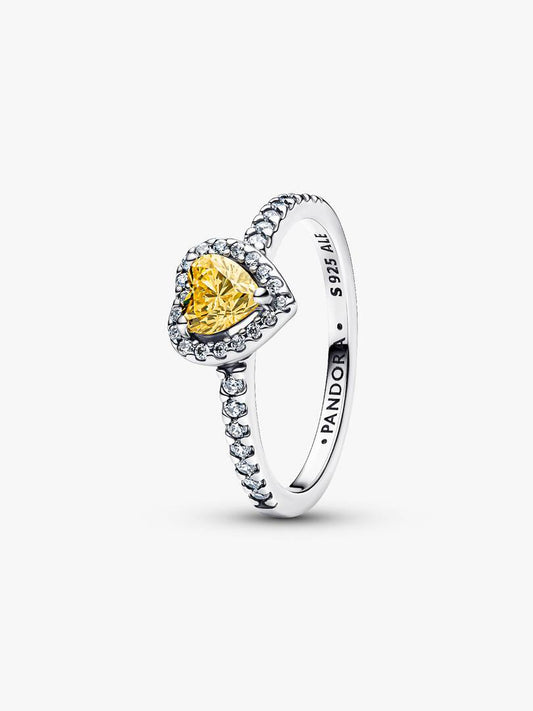Pandora - Anello Pandora Cuore in Rilievo Giallo in Argento Sterling 925 - Nazareno Bancone Gioielli