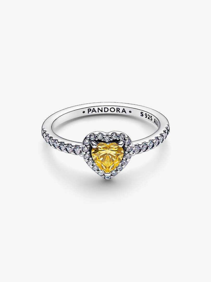 Pandora - Anello Pandora Cuore in Rilievo Giallo in Argento Sterling 925 - Nazareno Bancone Gioielli