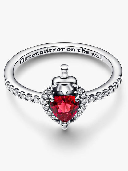 Pandora - Anello Pandora Disney Villains Regina Cattiva in Argento 925 con Cuore Fucsia - Nazareno Bancone Gioielli