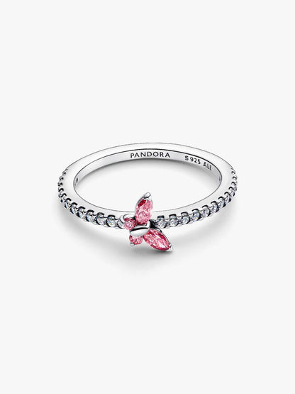 Pandora - Anello Pandora Farfalla Luminosa Rosa in Argento Sterling 925 - Nazareno Bancone Gioielli