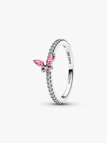 Pandora - Anello Pandora Farfalla Luminosa Rosa in Argento Sterling 925 - Nazareno Bancone Gioielli
