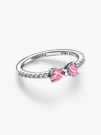 Pandora - Anello Pandora Fiocco Luminoso Rosa Argento 925 - Nazareno Bancone Gioielli
