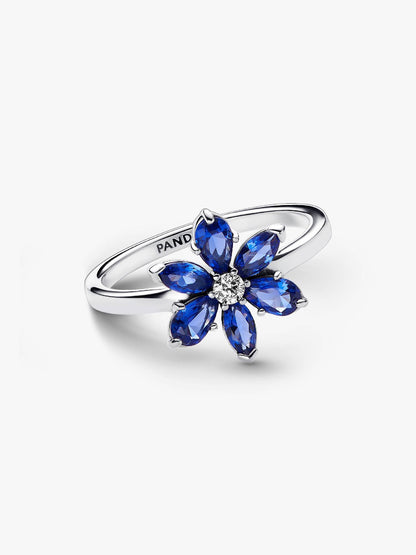 Pandora - Anello Pandora Herbarium Fiore Blu in Argento Sterling 925 - Nazareno Bancone Gioielli