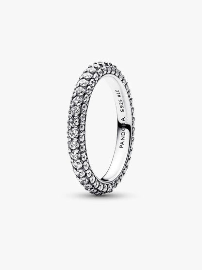 Pandora - Anello Pandora Pavé Fascia Singola da Incidere in Argento Sterling 925 Donna - Nazareno Bancone Gioielli