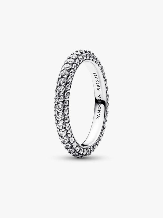 Pandora - Anello Pandora Pavé Fascia Singola da Incidere in Argento Sterling 925 Donna - Nazareno Bancone Gioielli