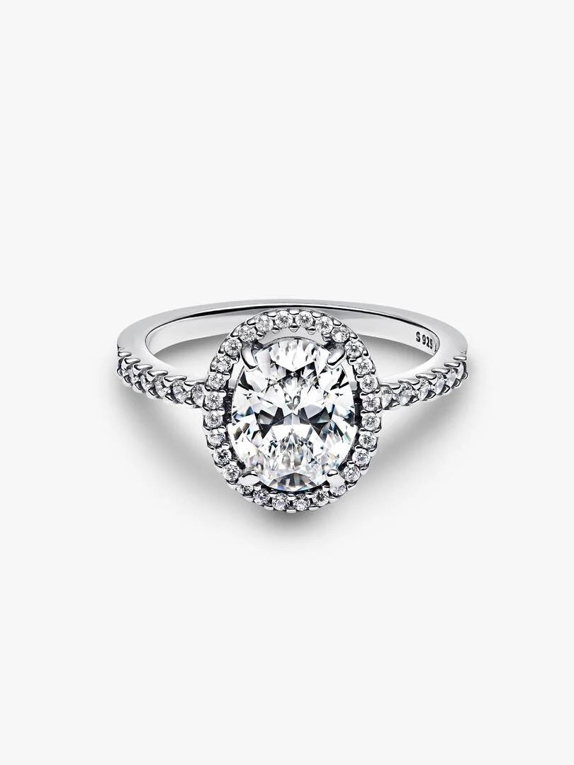 Pandora - Anello Pandora Punto Luce Ovale in Argento Sterling 925 con Zirconia Cubica Trasparente - Nazareno Bancone Gioielli