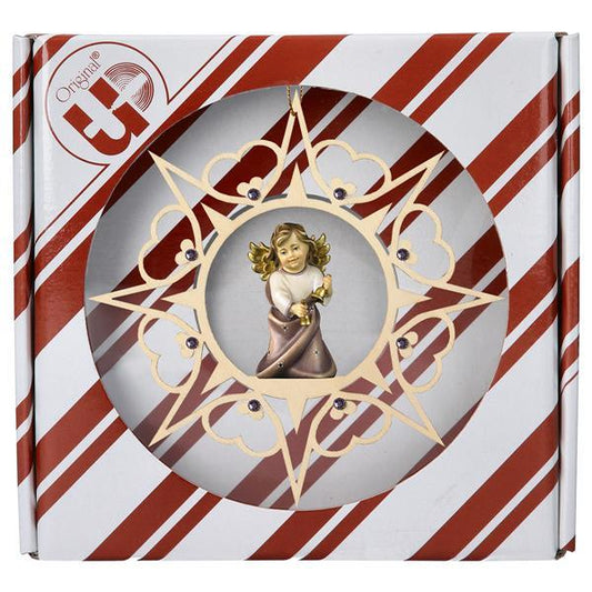ULPE Wood Art - Angelo Cuore con campanelle Stella Cuore Crystal con box regalo - Nazareno Bancone Gioielli