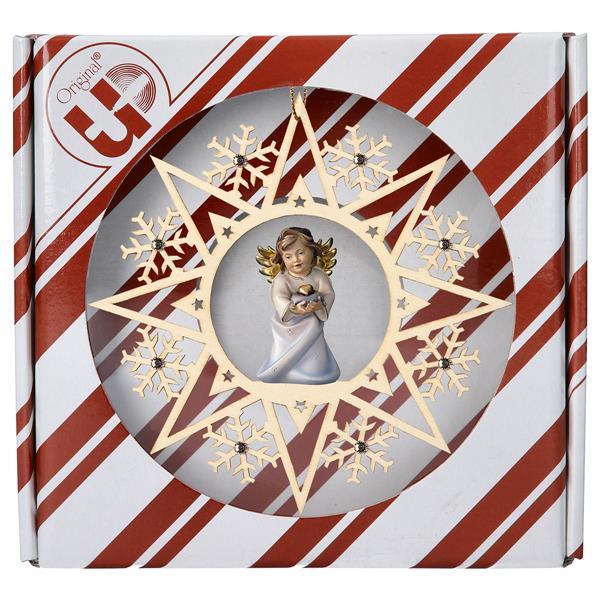 ULPE Wood Art - Angelo Cuore con cuore Stella Cristallo Crystal con box regalo - Nazareno Bancone Gioielli