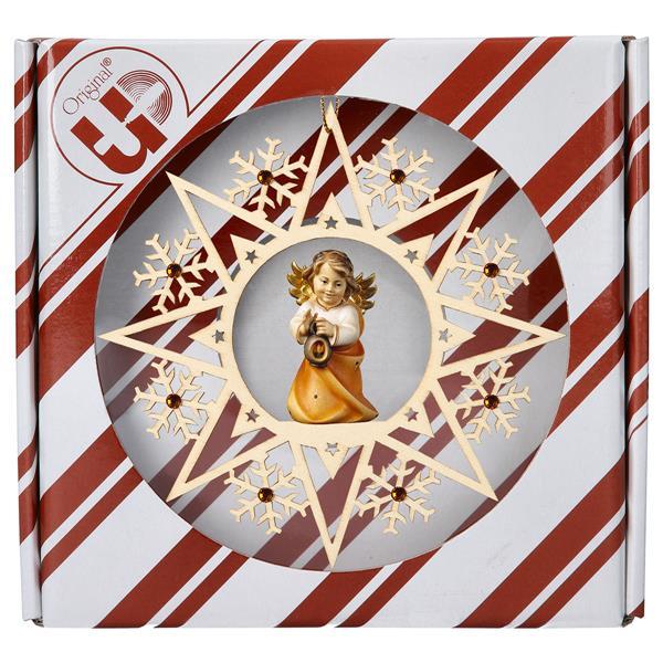 ULPE Wood Art - Angelo Cuore con lanterna Stella Cristallo Crystal con box regalo - Nazareno Bancone Gioielli
