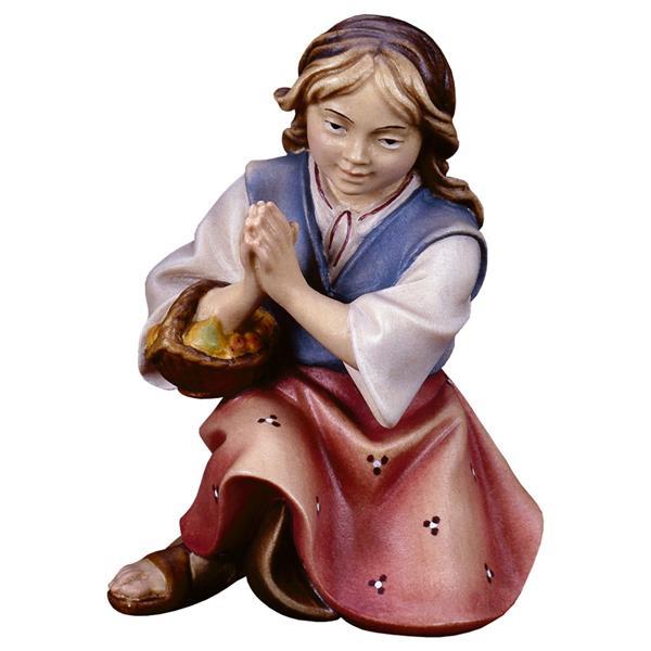 ULPE Wood Art - Bambina che prega in Legno per Presepe – Proporzionata per Figure Umane da 15 cm - Nazareno Bancone Gioielli