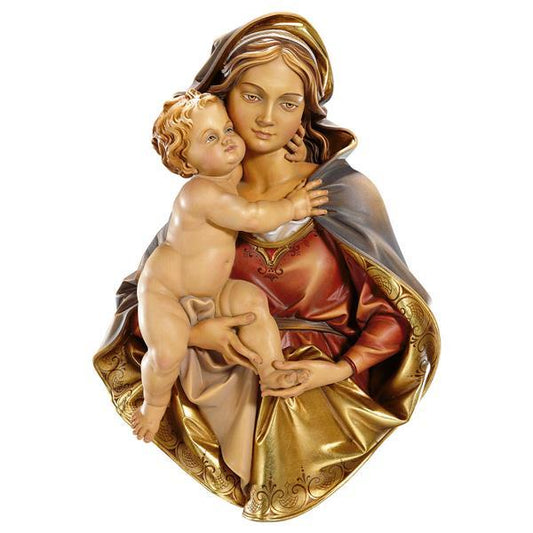 ULPE Wood Art - Busto della Madonna da appendere, in legno colorato diverse misure | ULPE - Nazareno Bancone Gioielli