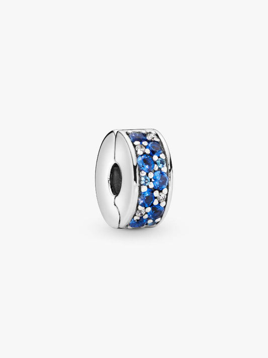 Pandora - Charm Clip Pandora Moments In Argento Sterling 925 Con Zirconia Blu - Nazareno Bancone Gioielli