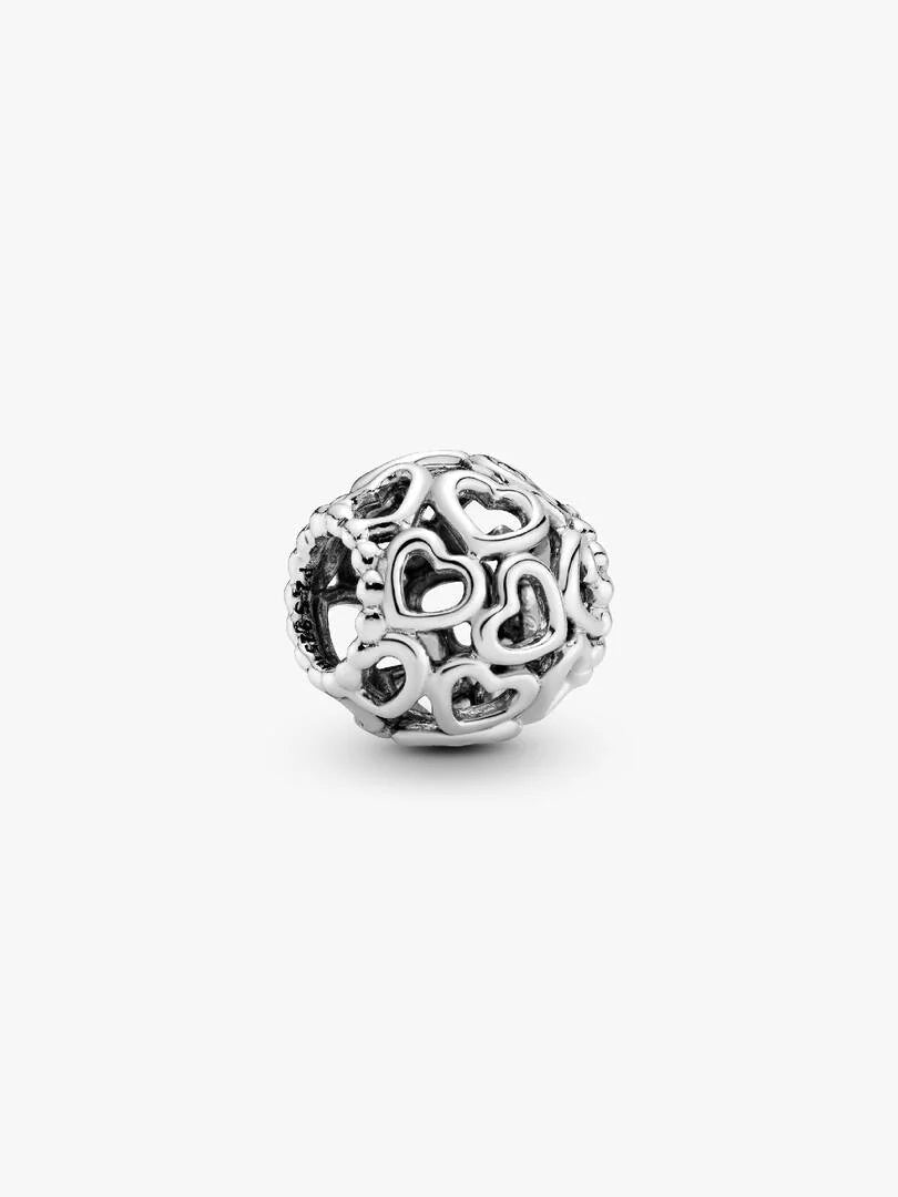 Pandora - Charm Pandora Cuori Openwork In Argento Sterling 925 Donna - Nazareno Bancone Gioielli