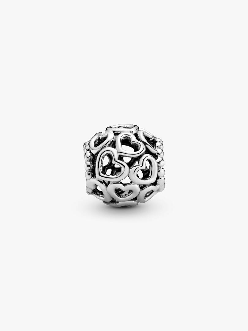 Pandora - Charm Pandora Cuori Openwork In Argento Sterling 925 Donna - Nazareno Bancone Gioielli