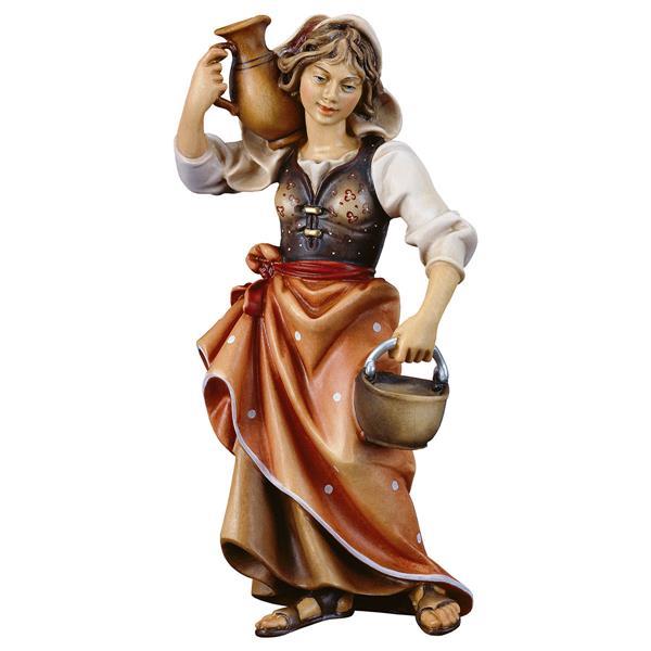 ULPE Wood Art - Contadina con brocca in Legno per Presepe – Proporzionata per Figure Umane da 15 cm - Nazareno Bancone Gioielli