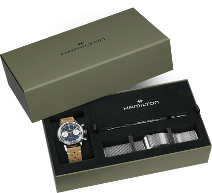 Hamilton - Cronografo Hamilton Watch da Uomo American Classic Intra-Matic H in acciaio 40 mm blu - Nazareno Bancone Gioielli