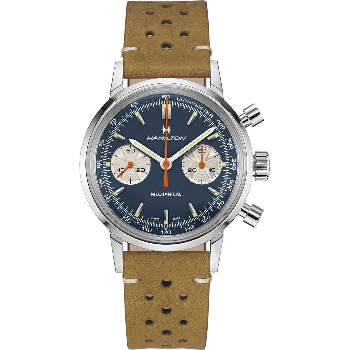 Hamilton - Cronografo Hamilton Watch da Uomo American Classic Intra-Matic H in acciaio 40 mm blu - Nazareno Bancone Gioielli